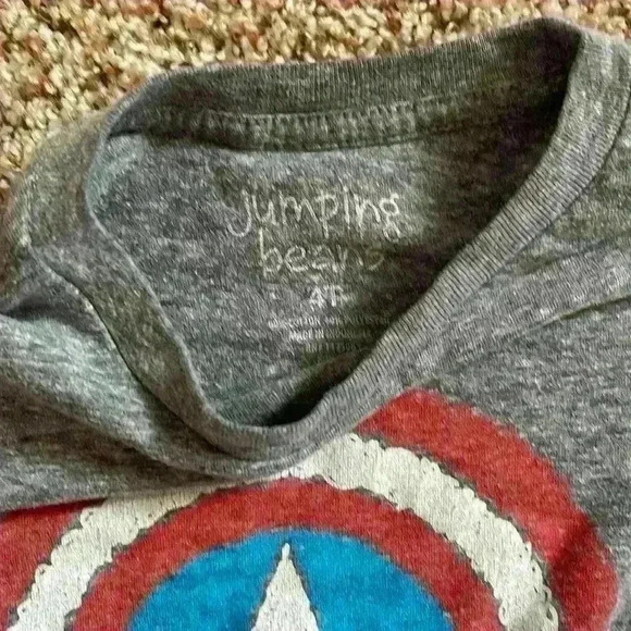 Marvel and Jumping Beans Captain America and Spider Man shirts-4T - Picture 3 of 5